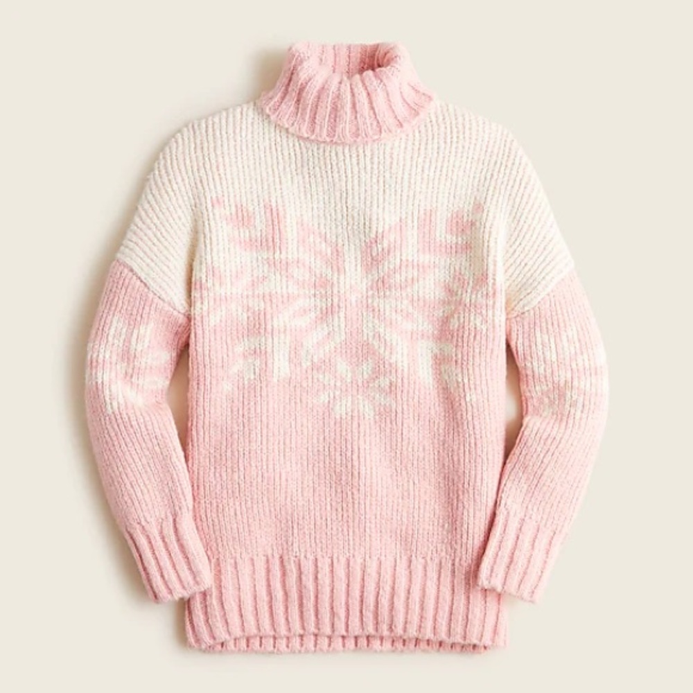 Snowflake turtleneck sweater